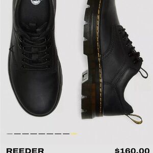Dr. Martens Reeder Black Leather Oxfords